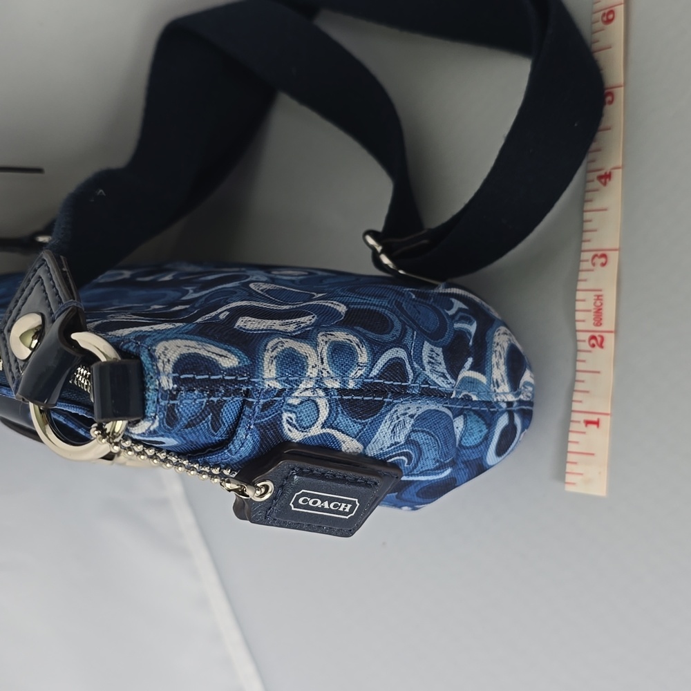 NWT Coach Blue Patterned Crossbody Bag - Picture 10 of 10